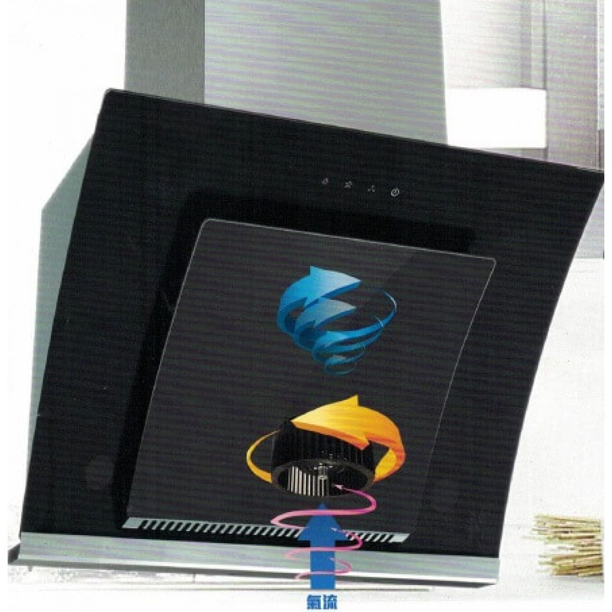 Giggas 德國上將 GT-3388 70厘米 傾斜式易拆抽油煙機 (高效能寧靜摩打、至易拆設計)