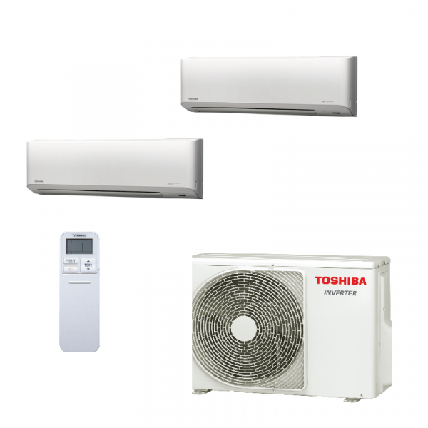 TOSHIBA 東芝 RAS2M18J2ACVHK 一拖二變頻淨冷分體式冷氣機 拖1匹+1.5匹 *2022新款*