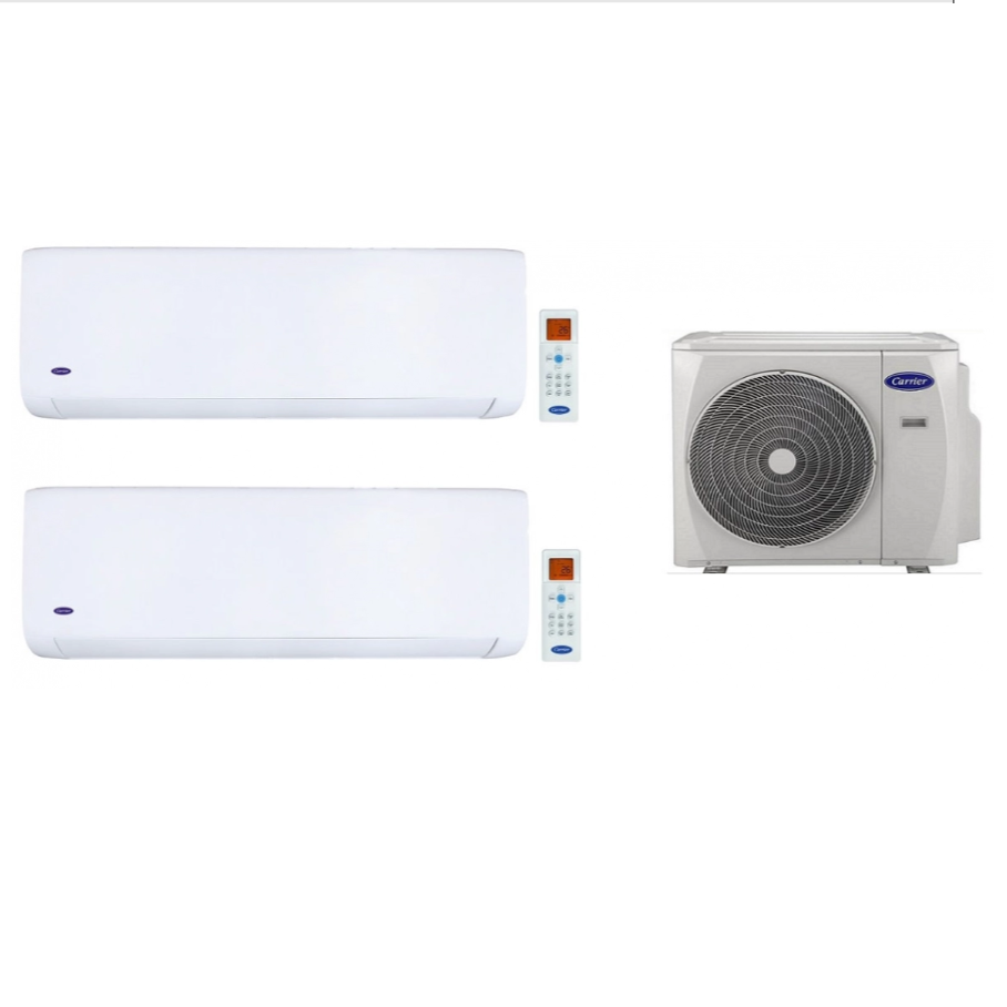 CARRIER 開利 1.0匹+1.0匹 一拖二 變頻冷暖 多聯式掛牆分體冷氣機 (42QHG009DSM+42QHG009DSM/38QUS018DS21)